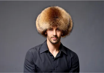 Autentic blană de vulpe blană de vulpe pălărie pălărie de iarnă ureche Lei ruși de sex masculin silver fox raton fabrică de pălării en-gros transport gratuit