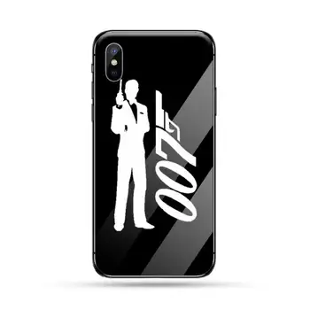 James bond 007 telefon DIY Caz acoperire Coajă de sticla Temperata Pentru iphone 6 6S 7 8 plus X XS XR 11 PRO MAX