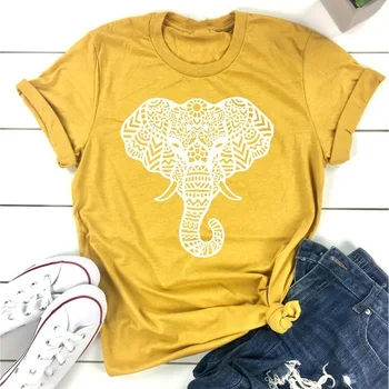 Vara Tricouri Femei Streetwear Elefant Imprimate Grafic Tricouri Femei Topuri Amuzant Vintage Casual T-shirt Femei, Plus Dimensiune T-Shirt