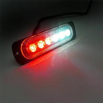 10BUC Alb Rosu Flash de Lumină de Urgență Vehicule Auto de Avertizare Intermitent LED Strobe Lumini Lampa LED de 12 v - 24 v