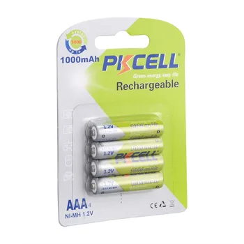 4Pieces/Pachet Pkcell 1.2 V AAA 3A 1000mAh Ni-MH Baterie Reîncărcabilă Pentru Jucarii RC Camera Cadouri de Craciun
