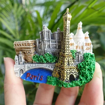 De înaltă Calitate de Călătorie Lume Suvenir Paris, Londra, Magneti de Frigider 3D Turnul Eiffel, Arcul de Triumf Autocolante Magnetice Decor Acasă