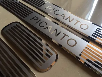 Ușa scuff pad plat pentru Picanto portierei auto KIA decora stil din oțel inoxidabil autocolante 4buc/set