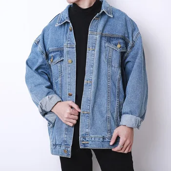 Toamna și iarna 2020 nou coreean liber supradimensionat jacheta denim bărbați sacou retro hombre denim, haine pentru bărbați și femei