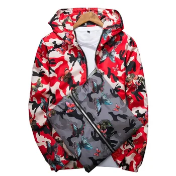 Jachete Cu Gluga Pentru Femei Haine De Vară 2020 Uscare Rapidă De Bază Jachete Hanorac Femei Imprimate Fluture Jachete Ușoare Famale