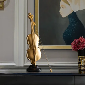 Decorațiuni Interioare Moderne Vioara Figurine Sax Statuete Accesorii De Birou Office Decor Rășină De Instrumente Muzicale Model Decorativ