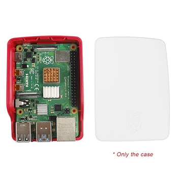 Oficial Raspberry Pi 4 Model B 4b roșu-alb ABS caz de protecție ușor de instalat Raspberry Pi 4B