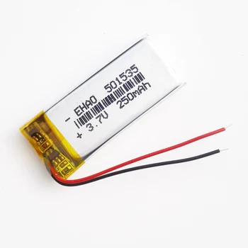 EHAO 501535 3.7 V 250mAh baterie Litiu-Polimer LiPo Baterie Reîncărcabilă Pentru Mp3 GPS-ul pentru căști mobile electronice parte