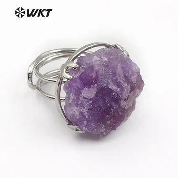 WT-R313 en-gros de Moda înger cuarț inel pentru femei cadou aura naturale cristal de cuarț colorate spiritul inele de argint de culoare