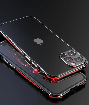De caz pentru iPhone 12 Mini Deluxe Ultra Subțire lamă Stil Bara de protecție din aluminiu pentru Apple iPhone 12 Pro Max iP12 Mini + Camera de Protecție