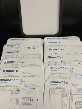 12PC Ghid Profesionist Pad pentru iPhone XsMax XR XS X 8P 8 7 7P 6 6s 6p 6sp Magnetic Șurub Keeper Graficul Mat Telefon Instrumente de Reparare