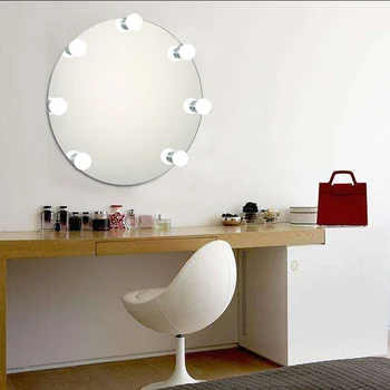 Vanitatea fundal cu LED-uri de Lumină Oglindă Lampă Becuri Whit Face Pentru Hollywood Masa de toaleta Toliet Baie Cosmetologie Oglindă Cosmetică