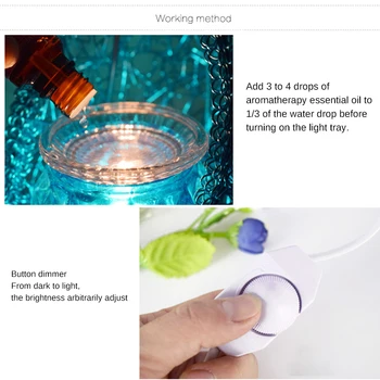 Creative Decor 220V Electrice Parfum Ulei Esențial Lampa de Aer Difuzor de arome Lumina de Noapte Estompat Aromoterapie Cuib Lampă de Masă