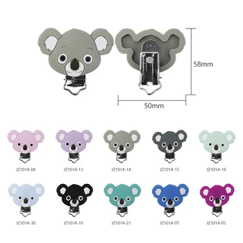 Suport suzeta Pentru Suzeta Silicon Clip Pentru Biberon bebe koala Forma Teether Metal Inactiv Clipuri Lanțuri