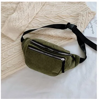 Pantaloni de catifea cord telefon de moda borseta de talie design geanta cu fermoar, buzunar piept de sport travel borsetă fete sac de curea
