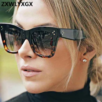 De lux Dreptunghi ochelari de soare pentru femei brand design retro colorate transparente moda ochi de pisică ochelari de soare Femei UV400 Ochelari