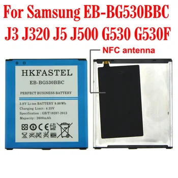 HKFASTEL Noi EB-BG530BBC Baterie Cu NFC Pentru Samsung Galaxy J3 J320 J5 J500 J500H J500F Grand Prim G530 G530F G530FZ G530H