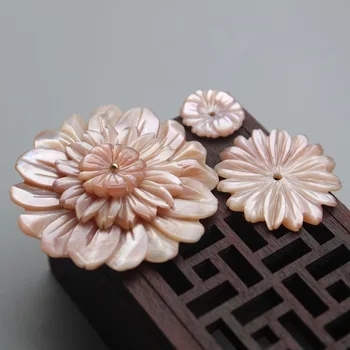 5pcs / sac naturale mama-de-perla perla roz daisy floare margele vrac bijuterii handmade, DIY brosa, cercei accesorii