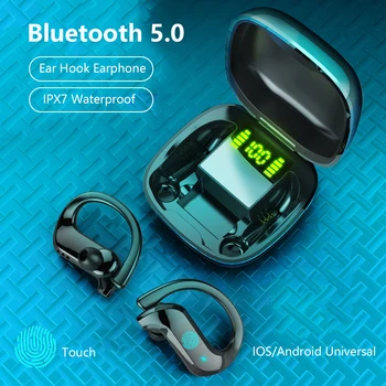 TWS Bluetooth 5.0 Căști fără Fir Bluetooth pentru Căști Conducție Osoasă 9D HiFi Stereo Sport Casti Handsfree Cu Microfon