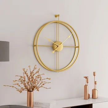 Stil European Tăcut Perete Ceas Cu Design Modern Pentru Biroul De Acasă Decorative Agățat Mari Scurtă Ceasuri De Perete Ceasuri