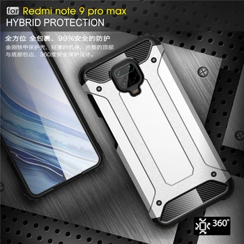 Pentru Cazul Xiaomi Redmi Notă 9S Caz rezistent la Socuri Armura Hibrid Full Cover Pentru Redmi Nota 9 8 9 Pro Max 10X Capac Redmi Notă 9S Caz