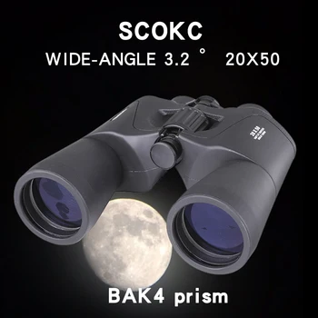 Binoclu 20X50 HD de înaltă calitate binocluri puternice de lumină scăzută viziune de noapte zoom vânătoare de călătorie nu în infraroșu