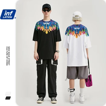 INFLAȚIA Barbati Tricou Gheață Articolul Imprimare Supradimensionate Janpanese Stil Tricou Pentru Barbati din Bumbac Harajuku Oameni Amuzant tricouri 1194S20