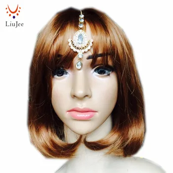 Cristal Picătură de Par Clip Indian Tikka Frunte Bijuterii Frunte Părul Lanțuri pentru Femei,Pentru nunta KD100