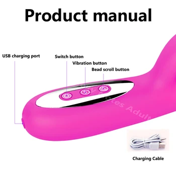 Jucarii sexuale pentru Adulți Femei Bărbați Dublu Vibrator Magic Wand Iepure vibratori vaginali G Spot stimulator Clitoris sex Feminin Masturbator