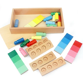 Materiale Montessori de Potrivire de Culoare cu Placa de Lemn Asemănare Sortare Senzoriale Jucării pentru Copiii Preșcolari Student Ajutor în Predare