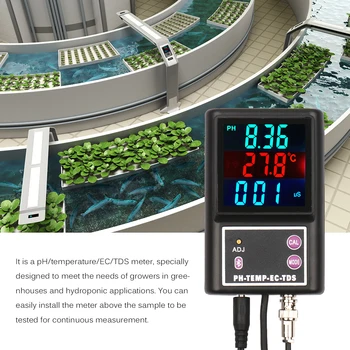 PH＆CE＆TDS și Temperatură Apă de Calitate Multi-Parametru Monitor cu BT Conexiune Wireless Digitale On-line Metru Exacte Tester