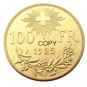 Elveția 100 Frs 1925 Placat Cu Aur Creative Copia Fisei