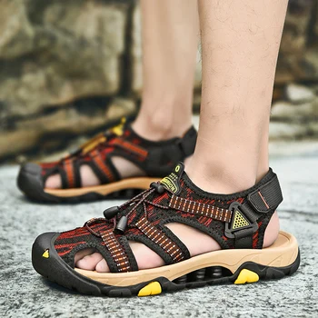 Moda pentru bărbați sandale de cauzalitate 2020 nou pantofi de vara de sex masculin dimensiune 38-45 respirabil beach sandal om plat pantofi în aer liber sandale pentru barbati