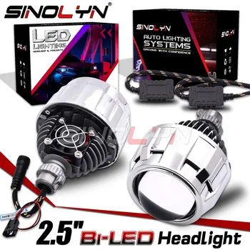 Sinolyn 2.5 Inch Bi Lentilă LED Angel Eyes Proiector Far H4/H7/9005/9006 Auto Faruri Auto Diodă Lumini Retrofit Accesorii