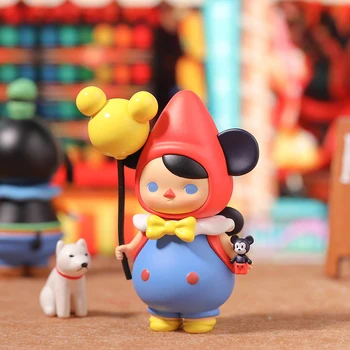 POP MART Cutie Întreagă Pucky Micky Familie Series Papusa de Colectie Acțiune Drăguț Kawaii Animal de Jucărie Cifre Transport Gratuit