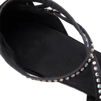 Femeile Profesionale Talpa Moale interior Ballroom Tango Salsa Dans latino Pantofi cu Tocuri de 10 cm 8 cm, sandale Salsa Pantofi
