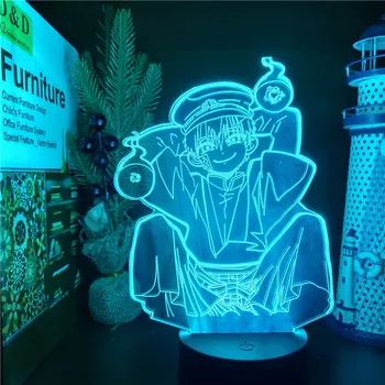 Hanako Kun 3D Lumina de Noapte Toaletă Legat de Anime Lampa Decor Acasă de Iluminat Decor Dormitor Lampa Creative Lampara Copii Cadou Lampe