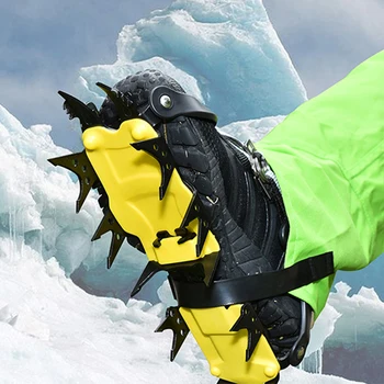 18-Dinți Alpinism Anti Skid Crampoane Reglabil De Mers Pe Jos De Iarnă Gheară De Gheață Alpinism Snowshoes Oțel Mangan În Aer Liber Pantof Acoperi