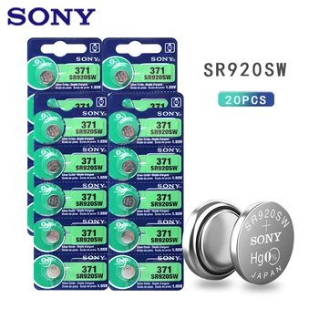 20pc Sony Original CA6 371 SR920SW 920 DE 1.55 V Baterie de Ceas CX69 S21 605 SR920SW 371 Butonul Monedă de Celule FABRICATE IN JAPONIA