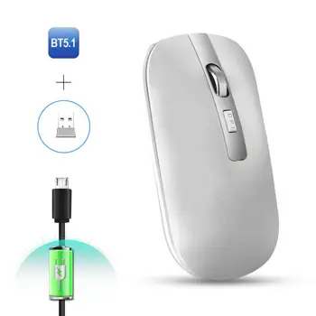 Noul USB Mouse-ul fără Fir Cu Bluetooth 5.1 Receptor Optic Mouse de Calculator 1600DPI 2.4 GHz Șoareci Ergonomice Pentru Laptop PC Mouse-ul
