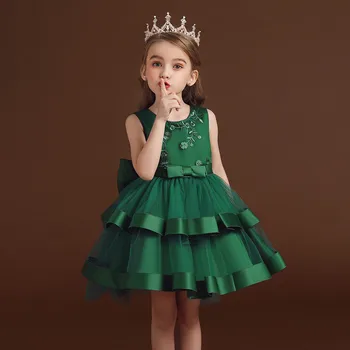 Copii Fată Dress Înaltă calitate Fata de Crăciun Dress Pentru Fete Bal Formale Tutu fără Mâneci pentru Fete 1-10 Ani Costum Fată