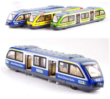 22CM turnat sub presiune din Aliaj de Metal Metro City Tren de Metrou Trage Înapoi Lumina de Sunet Auto Camion de Model de Jucărie Pentru Copii Clasice