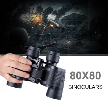 Binoclu 80X80 Rază Lungă 15000m HD de Înaltă Putere Telescop Optic lentile de Sticlă lumină Scăzută viziune de noapte pentru Vânătoare, Sport domeniul de aplicare