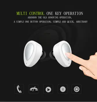 TWS-K2 Căști fără Fir Bluetooth Adevărat Căști Stereo În Ureche Căști Pentru Android iOS Cu Taxa Cutie