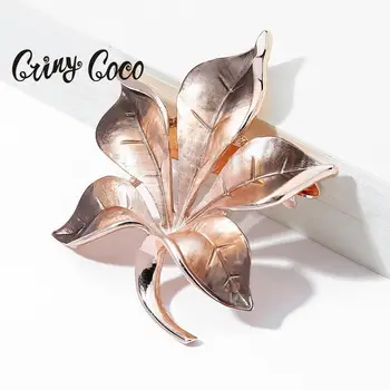 Cring Coco Design Original Frunze de Arțar Broșe Doamna Bijuterii Nunti, Banchet Petrecere Pin Email Ace de Brosa, Cadouri de Bijuterii pentru Femei