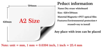 Tablă Magnetică Magnet De Frigider A2+A3 Set Pachet Moale Biroul De Acasă De Bucătărie Magnet Tabla Albă Bord Mesaj De Bord