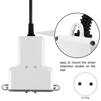 Smart Wifi de Exterior, rezistent la apa Plug Socket Inteligent Timp de Setare de la Distanță Priza Compatibil cu Alexa Google UE Plug