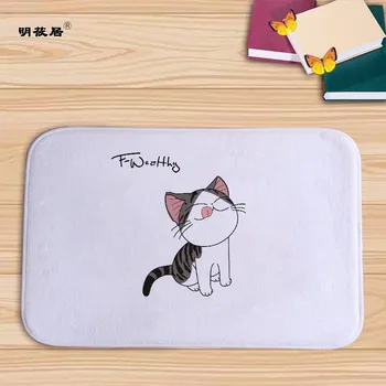 Decor acasă Desene animate Chi Dulce pisică acasă tipărite covoraș de baie covorase în bucătărie covor 40x60cm Flanel DoormatTapete de Pat Cameră