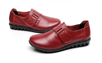 De înaltă Calitate din Piele Balerini Femei Pantofi de Primăvară Cârlig Buclă de Mari Dimensiuni 35-43 de sex Feminin Pantofi din Piele 2020