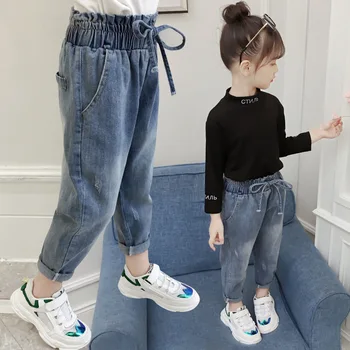 În 2020, Noile Fete de Moda Blugi Fetita de tip Boutique de Haine Toamna Pantaloni Denim Adolescenți Pantaloni Lungi Pantaloni Copii 2-11ani
